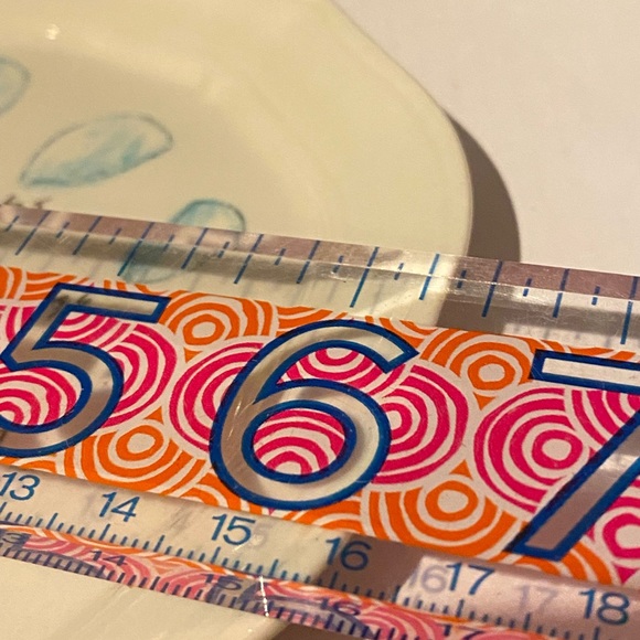 Anthropologie Linea Carta Mm Majestic Moonlight Dessert Canape Plate Initial - Picture 6 of 6